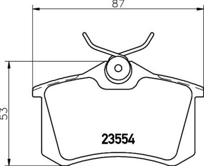 Колодки гальмівні дискові комплект; задн. PAGID 8DB 355 019911