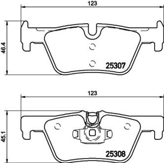 Тормозные колодки дисковые зад. BMW 3 (F30/F31) 12-/1 118 (F20) 10- PAGID 8DB 355 019971
