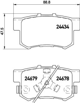 Тормозные колодки дисковые зад. Honda CR-V, Accord (автомат)) 2005- PAGID 8DB 355 020021 (фото 1)