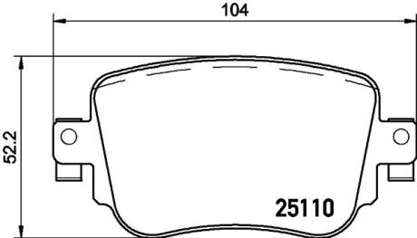 Тормозные колодки зад. Caddy/Octavia 14- PAGID 8DB 355 021291
