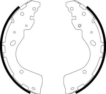 HELLA NISSAN гальмівні колодки барабанні Navara 05-, FORD RANGER PAGID 8DB 355 022241