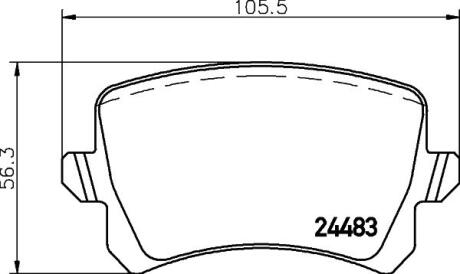 Гальмівні колодки зад. Golf/CC/Passat/Tiguan 05- PAGID 8DB355025331