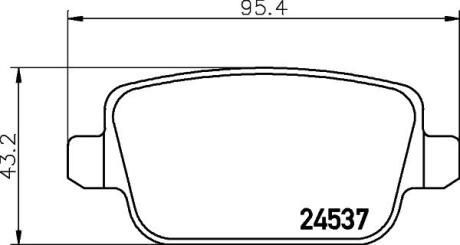 Тормозные колодки зад. Focus/Galaxy/Kuga/Mondeo/S80/V70/XC70 06- 1.6-4.4 PAGID 8DB355025351