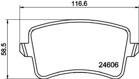 HELLA VW Колодки тормозн.задн.Audi A4/5,Q5 07- PAGID 8DB 355 025381