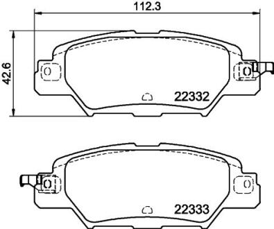 Колодки гальмівні дискові комплект; задн. PAGID 8DB355025461