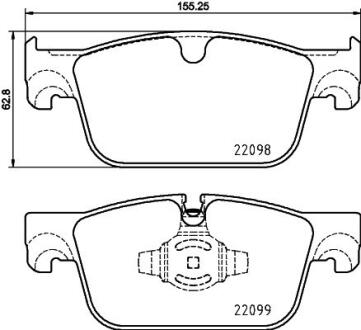HELLA VOLVO гальмівні колодки передн. S60 20- PAGID 8DB 355 025531