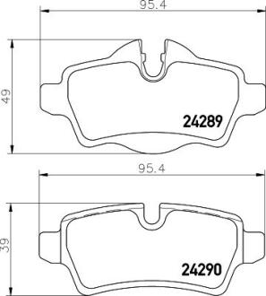 HELLA MINI Колодки гальмівні задні R56, R57 PAGID 8DB 355 031791