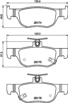 HELLA MAZDA Гальмівні колодки 3 (BP) 1.5 SKYACTIV-G 18- PAGID 8DB 355 040101