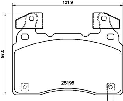HELLA OPEL К-т гальмівних колодок, передн. INSIGNIA 17-, CADILLAC, TESLA PAGID 8DB 355 040471