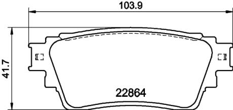 HELLA MITSUBISHI гальмів.колодки задн.Outlander III 16- PAGID 8DB 355 040501