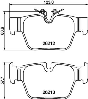 HELLA BMW Колодки гальмівні задні F44, F39, MINI PAGID 8DB 355 040581