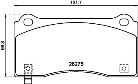 Колодки гальмівні передні TESLA MODEL 3 PAGID 8DB 355 040861