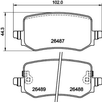 Колодки гальмівні дискові комплект PAGID 8DB355042851