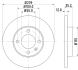 Диск тормозной перед. VW Golf2/3/Vento Audi 80 Seat Toled PAGID 8DD 355 100131 (фото 4)