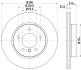 HELLA PRO BMW диск гальмівний перед. E36/46 PAGID 8DD 355 106551 (фото 4)