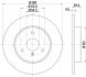 HELLA PRO DB Гальмівний диск передн Smart Fortwo -07, City-Coupe -04, Roadster -05 PAGID 8DD 355 106601 (фото 4)
