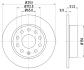 Тормозной диск зад. 255mm Audi A3/A4/A6 05-// VW Caddy III/Eos/Golf V,Skoda Octavia 04- PAGID 8DD 355 109601 (фото 4)