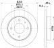 HELLA PRO MITSUBISHI гальмівний диск задн. COLT CZC VI 1.5 06, COLT VI 1.1, 1.3, 1.5 04-, SMART PAGID 8DD 355 111531 (фото 4)