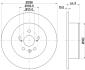 HELLA PRO TOYOTA диск гальмівний задн. Avensis 99- PAGID 8DD 355 111701 (фото 4)