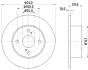 HELLA TOYOTA гальмівний диск задн. COROLLA 1.4, 1.6, 1.9 99- PAGID 8DD 355 111711 (фото 4)
