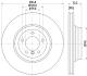 HELLA PRO BMW диск гальмівний передн. 3 E90, X1 E84 04- PAGID 8DD 355 113531 (фото 4)