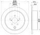 Тормозной диск зад. Subaru Forester, Impreza, Legacy V, Outback Toyota Gt 86 1.5-3.6 01.08- PAGID 8DD 355 116421 (фото 4)
