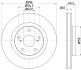 Диск тормозной перед. Toyota RAV4 III 1.8/2.0/2.2D 06- /Auris/Prius Plus PAGID 8DD 355 118561 (фото 1)