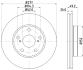 Диск гальмівний перед. TOYOTA AURIS, AURIS SPORTS, COROLLA 1.2-1.8H 10.12- PAGID 8DD 355 119661 (фото 4)