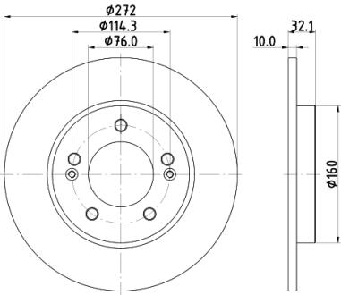 HELLA PRO HYUNDAI диск гальмівний i30, KIA CEED 18- PAGID 8DD 355 126501