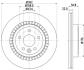 HELLA PRO HIGH CARBON VOLVO диск гальмівний задн. XC60 08- PAGID 8DD 355 129151 (фото 1)