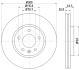 HELLA PRO HIGH CARBON CHEVROLET диск гальмівний передн.Cruze 1.6 09-,Opel Astra j (16) D=300 PAGID 8DD 355 129171 (фото 4)