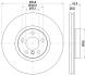 Диск гальмівний (High Carbon) перед. BMW X5,X6 08- PAGID 8DD 355 129301 (фото 4)