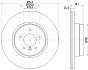 HELLA PRO HIGH CARBON BMW гальмівний диск задн. X5 (E70), X5 (F15, F85), X6 (E71, E72) PAGID 8DD 355 129321 (фото 4)