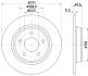 HELLA PRO FORD диск гальм. задн. FOCUS 18- PAGID 8DD 355 132031 (фото 4)
