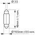 Автолампа 12V 10W SV8.5 T10,5x42 PHILIPS 12866 CP (фото 3)