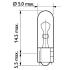Лампа 24V W1.2W24V 1,2W W2X4,6d PHILIPS 13516CP (фото 3)