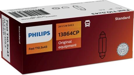 Автолампа 24V 5W SV8,5 T10,5x42 PHILIPS 13864 CP
