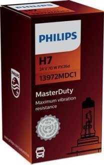 Лампа H7 24V 70W PX26d MasterDuty PHILIPS 13972MDC1 (фото 1)