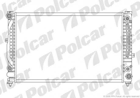 Радіатор основний Audi A4/A6/VW Passat 2.4-2.8 95-08 Polcar 132408A6