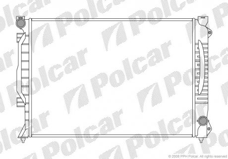 Радіатор охолодження Audi A6 2.5D/2.7 97-05 Polcar 132708-1 (фото 1)