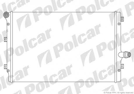 Основний радіатор VAG A3/Octavia/Caddy/Passat 1.6-2.0 TDI 10- Polcar 133108A4 (фото 1)