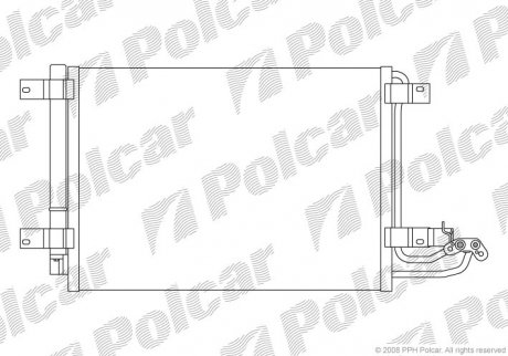 Радиатор кондиционера Skoda Octavia 1.4-2.0 04- Polcar 1331K8C1