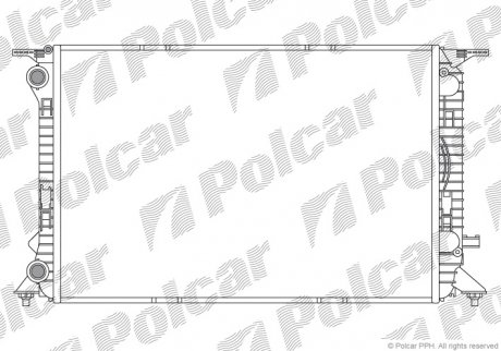 Радіатор охолодження Audi A4 1.8 TFSI/2.0 TDI 2007- Polcar 133708-4 (фото 1)