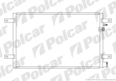 Радіатор кондиціонера Audi A4A6 04- Polcar 1338K8C1
