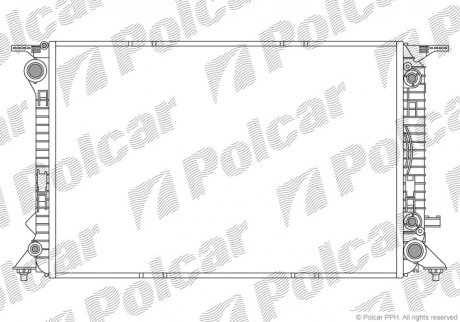 Радиатор охлаждения (AT) AUDI Q5 3.0D 11.08- Polcar 136508-1