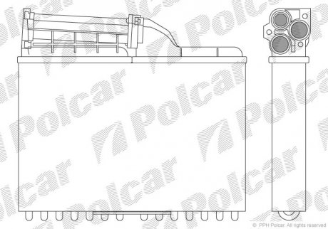 Радіатор пічки BMW 5 E34 88- Polcar 2015N8-3 (фото 1)