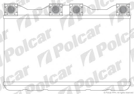 Радиатор отопления салона BMW 7(E38) Polcar 2022N8-1