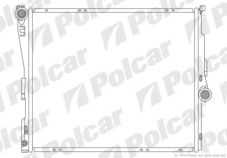 Радиатор основной BMW X3(E83) 2.0-3.5 04- Polcar 205508-1