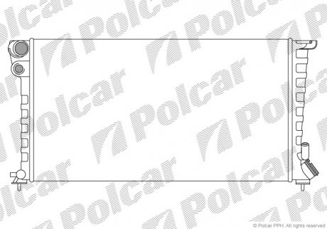 Радіатор охолодження Citroen Berlingo 1.5D-2.0D 04.93-12.15 Polcar 232608B4