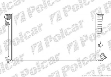 Радиатор охлаждения (МКПП) Citroen Berlingo 96- /Peugeot 306 97- Polcar 235008A5